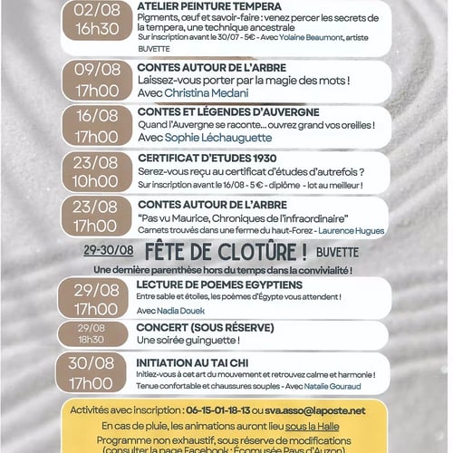 Ecomus'été programme août 2026