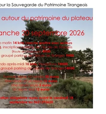 Rando autour du patrimoine du plateau tirangeois