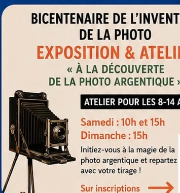 Exposition et Atelier "à la découverte de la photo argentique"