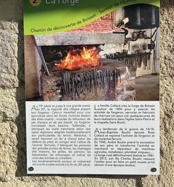 Visite de la forge de Boisset
