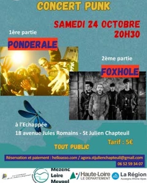 Concert Punk : Ponderale et Foxhole